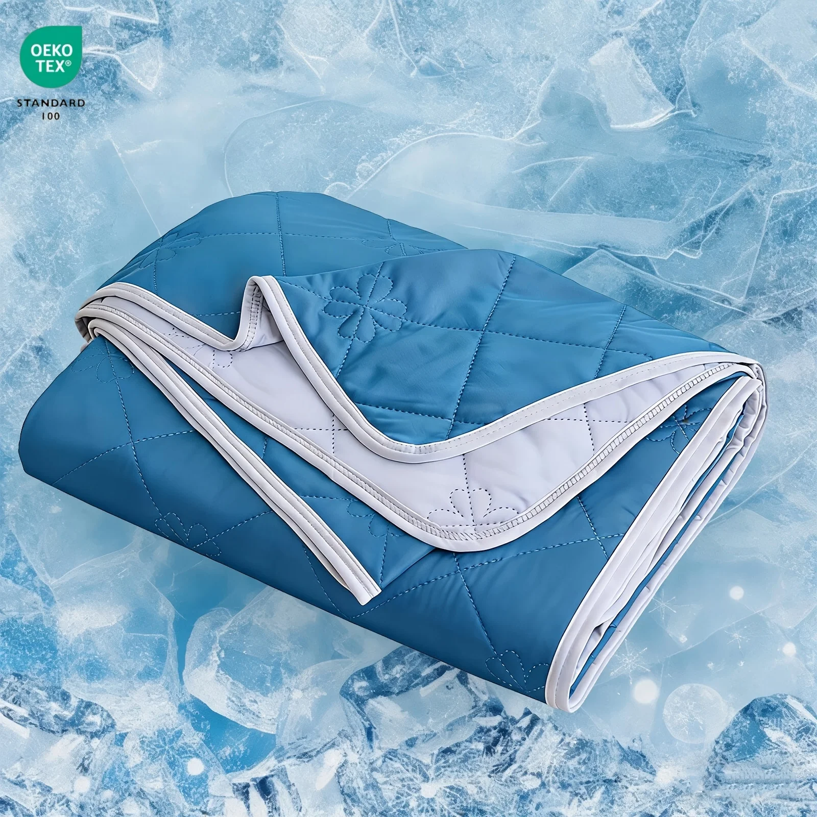 Cooling Blanket Hot Sleepers - 冷却ブランケット 超冷却コンフォーター 熱がこもりやすい睡眠者向け 軽量ブランケット 通気性のあるクールキルト 寝室や寮に最適な寝具