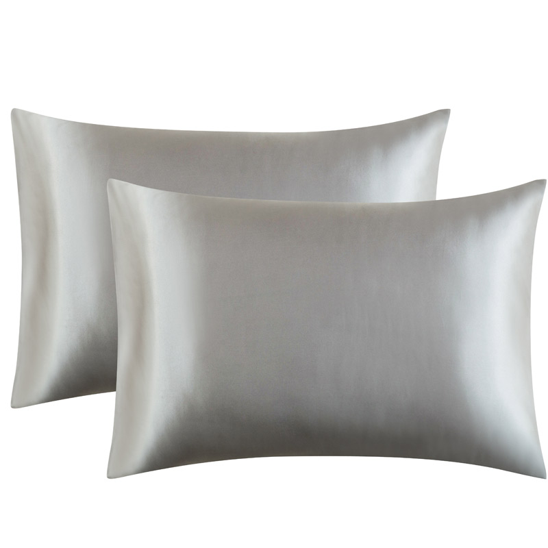 Satin Silk Pillowcase Hair Skin - 滑らかな色のサテン枕カバー,2つの枕カバーのセット,クイーンサイズと白