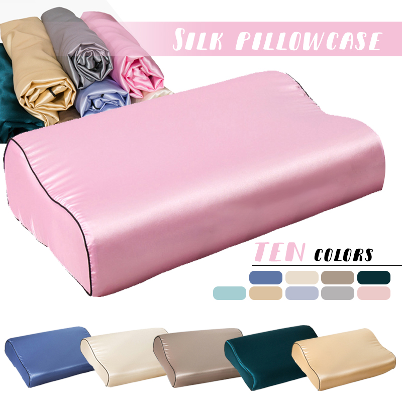 Satin Silk Pillowcase Hair Skin - 模造シルクサテンラテックス枕カバー、髪と肌に優しい、肌に優しいサテンメモリーフォーム睡眠枕カバー 30x50cm/40x60cm