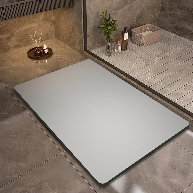 Quick Dry Diatomite Bath Mat - VIKAMA 珪藻土バスマット超吸収性速乾性ノンスリップソフトフロアラグバスルームシャワードアエントランスマット家の装飾