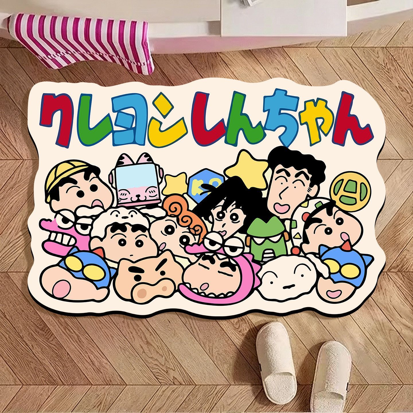 クレヨンしんちゃん 不規則形状バスマット、漫画柄吸水性滑り止 - Quick Dry Diatomite Bath Mat のレビューと価格