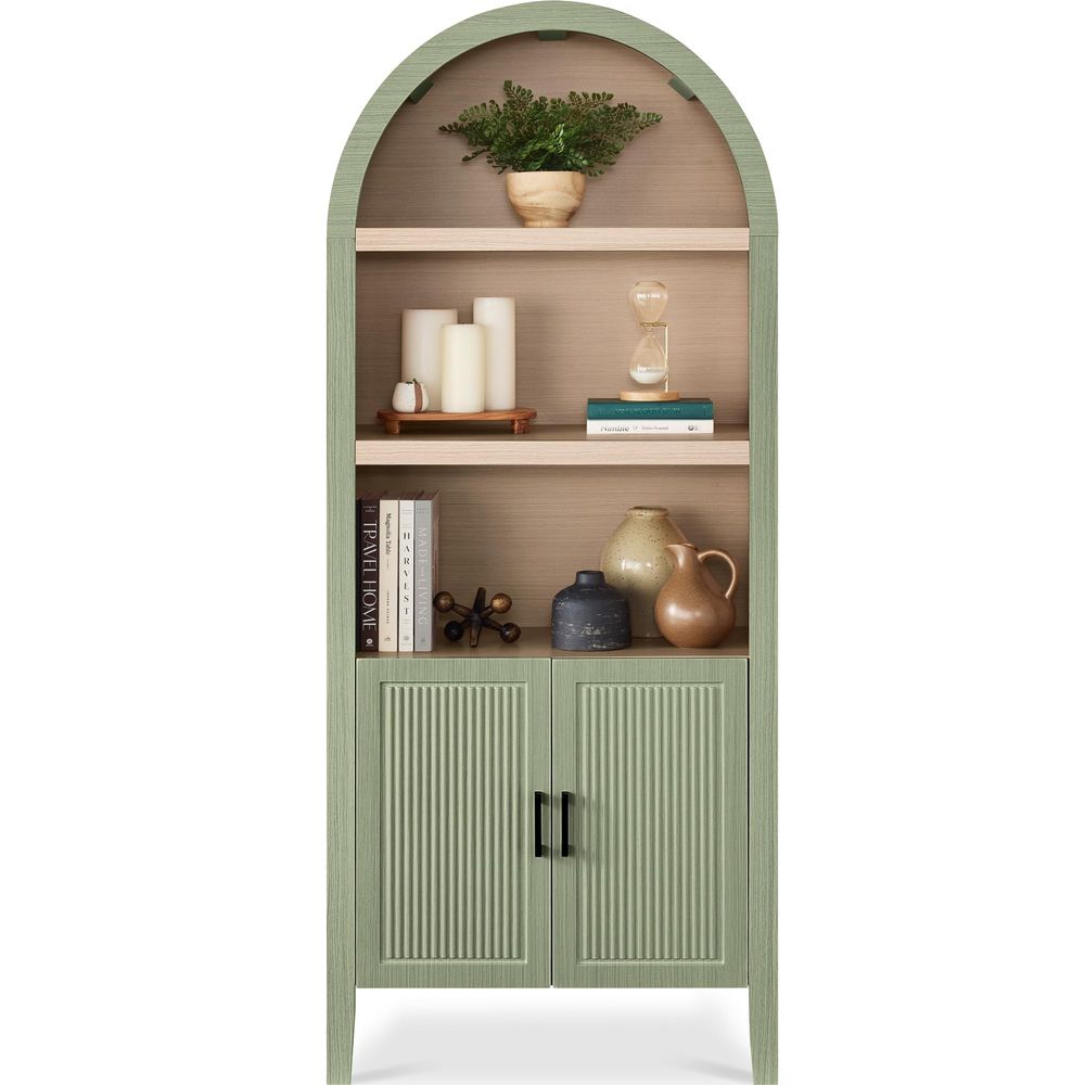 71インチの背の高いアーチ型キッチンパントリー、モダンファー - Kitchen のレビューと価格