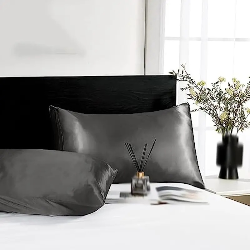 1/2枚入り サテンシルク枕カバー 髪と肌に優しい コーラル - Satin Silk Pillowcase Hair Skin のレビューと価格