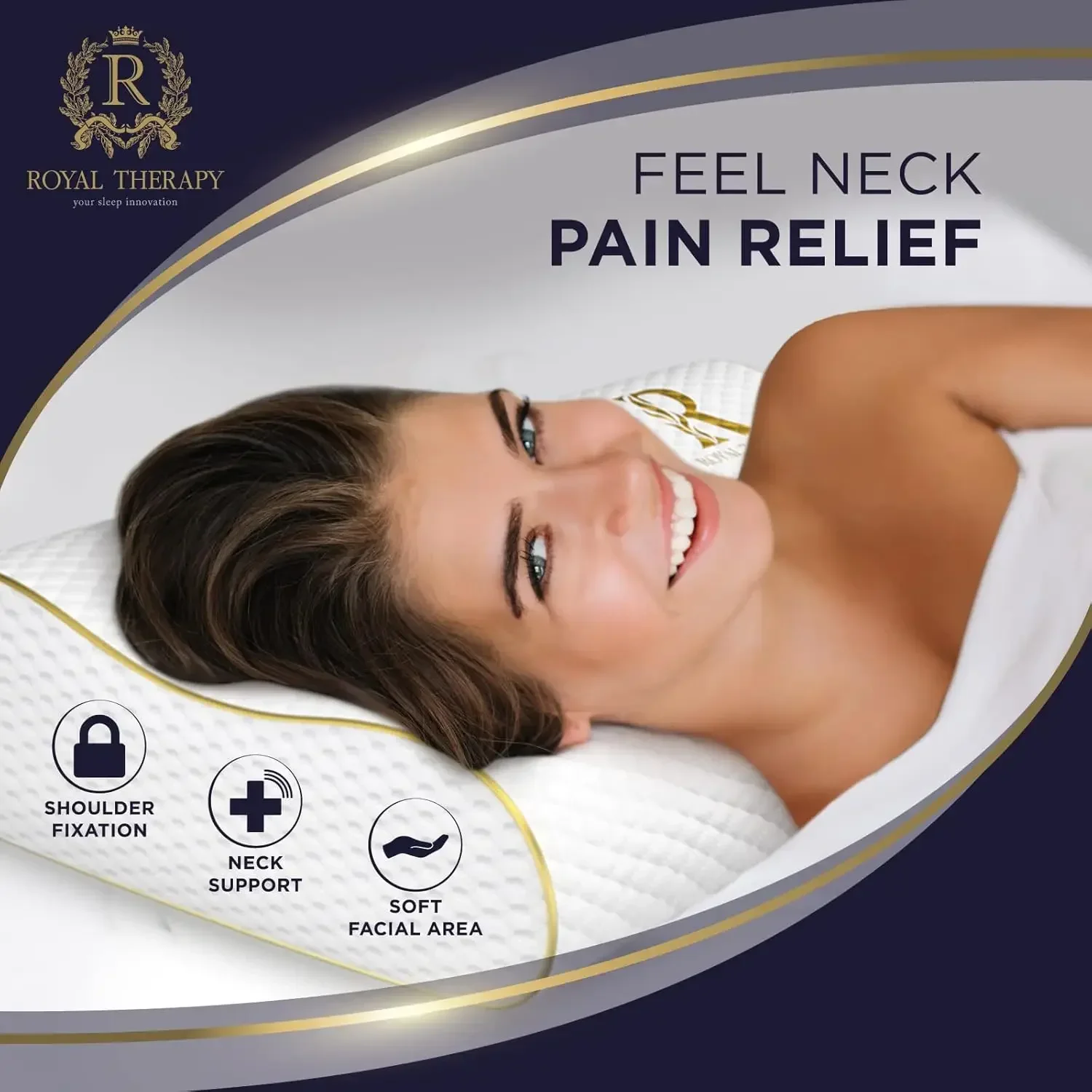 2個セット クイーンサイズ メモリーフォーム枕、頸椎サポート - Memory Foam Orthopedic Pillow Neck Pain のレビューと価格