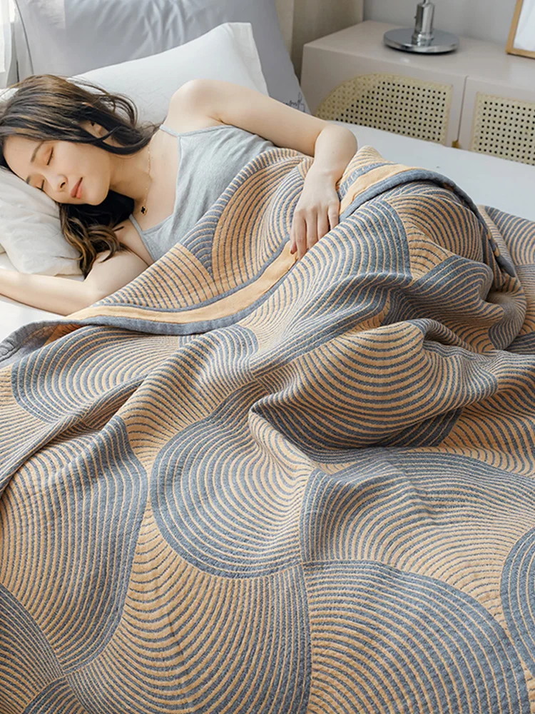 ダブルベッド用キルト 夏用コットンモスリンスローケット ベッ - Muslin Cotton Bedspread のレビューと価格