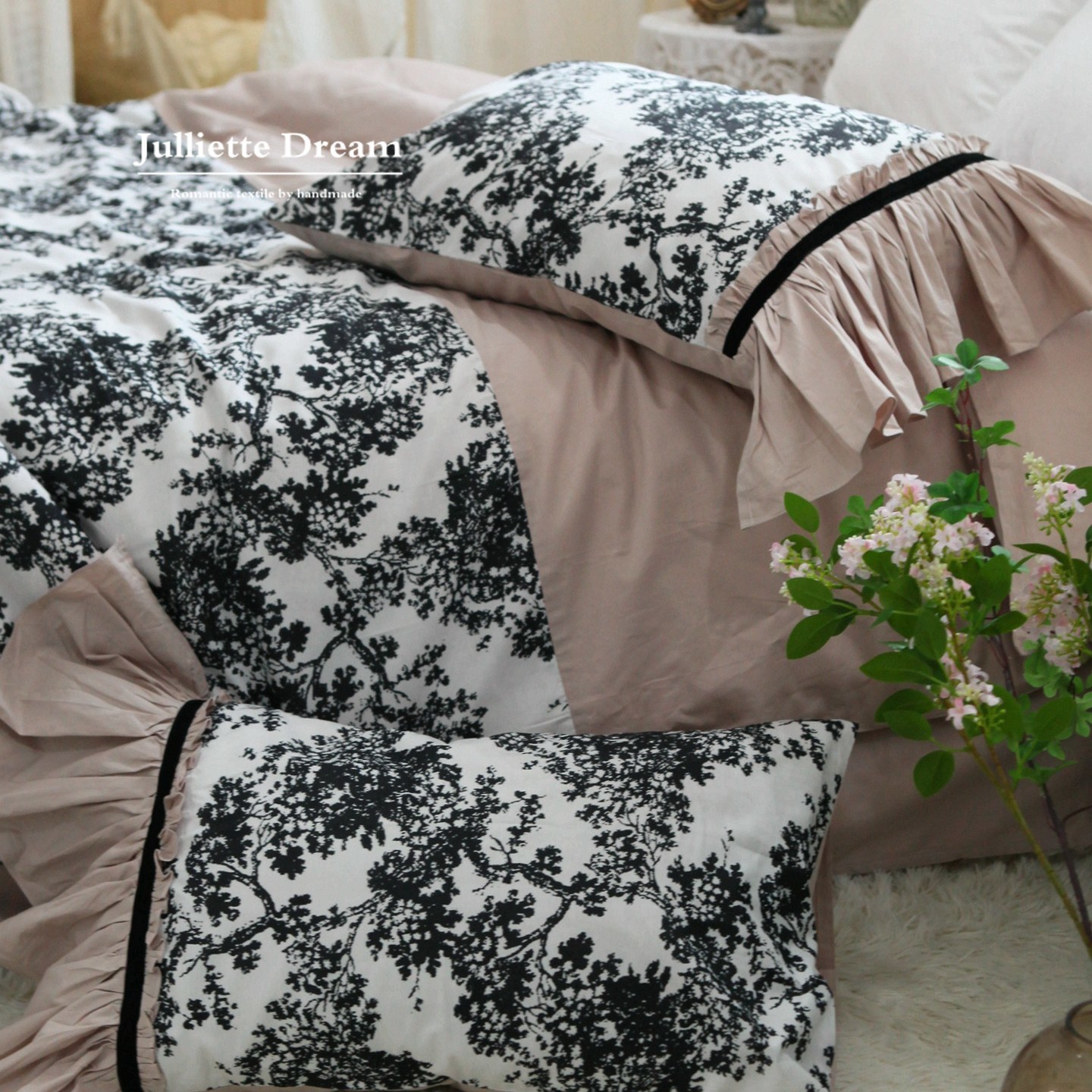 クリスティーフレンチスタイルプリンセスフリルスカート寝具セッ - Aesthetic Floral Duvet Cover のレビューと価格