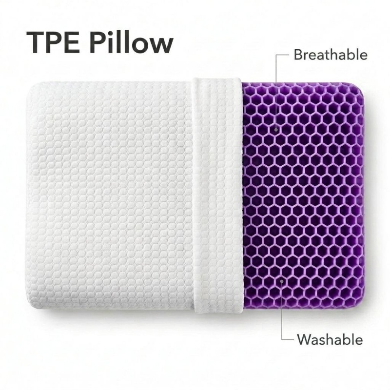 通気性のあるTPEペクチン枕、人間工学に基づいた曲線、ゼロプ - Anti Snore Contour Pillow のレビューと価格