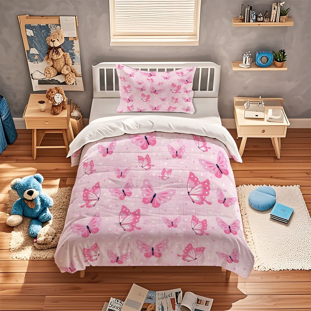 蝶布団カバーセット美的花柄寝具セットデジタルプリントキルトカ - Aesthetic Floral Duvet Cover のレビューと価格