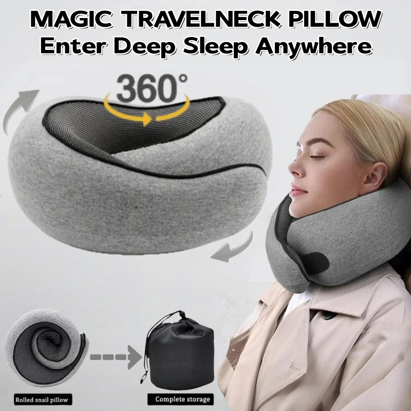 ポータブル U 字型トラベル枕 100% メモリーフォームカ - Anti Snore Contour Pillow のレビューと価格