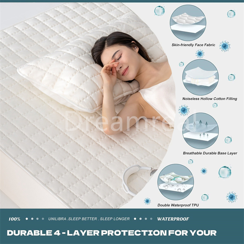 防水マットレスプロテクター ソフトで通気性のある100%防水 - Waterproof Mattress Protector Breathable のレビューと価格