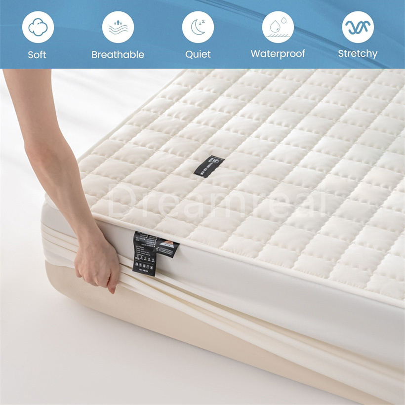 防水マットレスプロテクター ソフトで通気性のある100%防水 - Waterproof Mattress Protector Breathable のレビューと価格