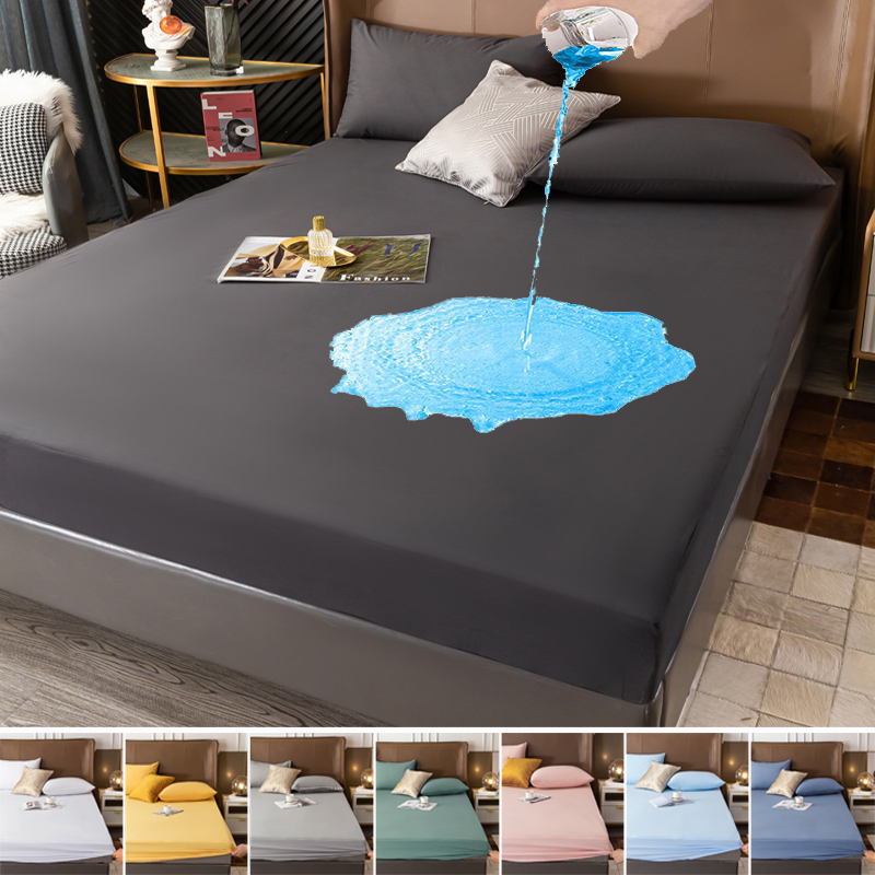 100% 防水マットレスカバープロテクター調節可能なベッドフ - Waterproof Mattress Protector Breathable のレビューと価格