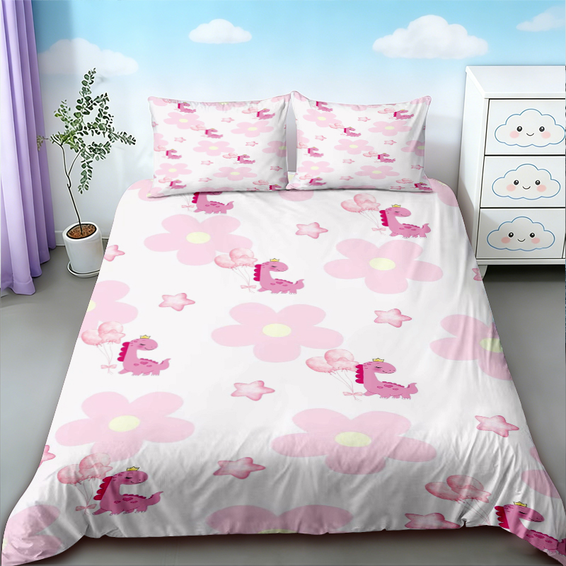 布団カバーかわいい恐竜キングクイーンかわいい漫画ワイルドディ - Bedding のレビューと価格