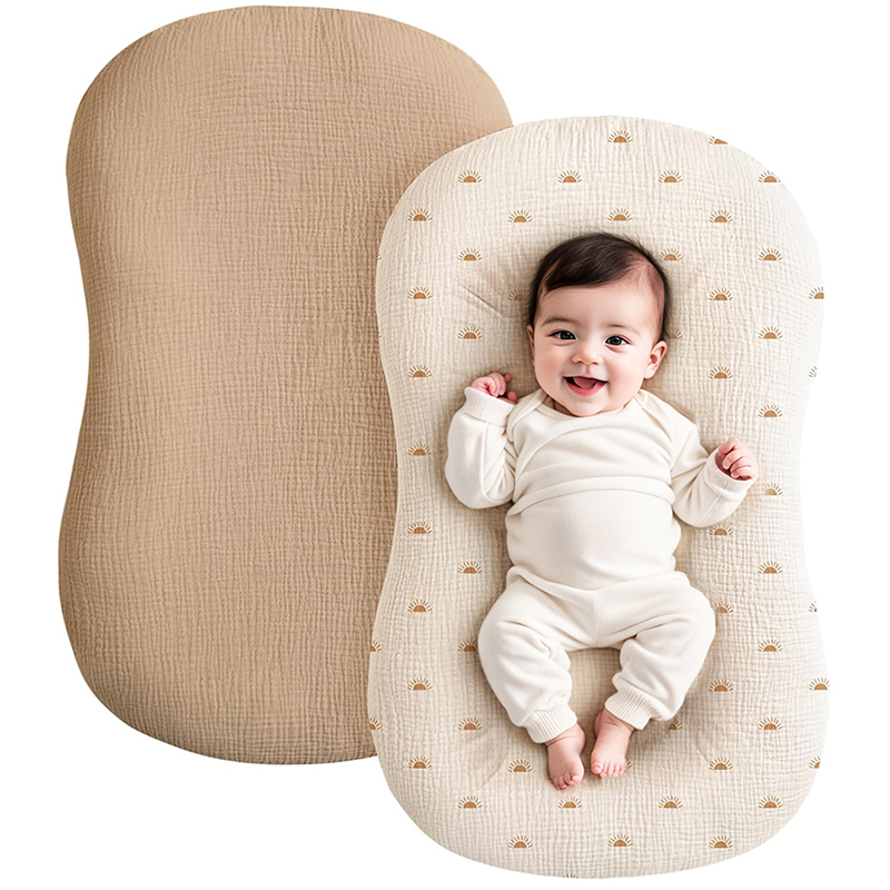 2 個ベビーラウンジャーカバーモスリンコットン新生児ベビーネ - Muslin Cotton Bedspread のレビューと価格