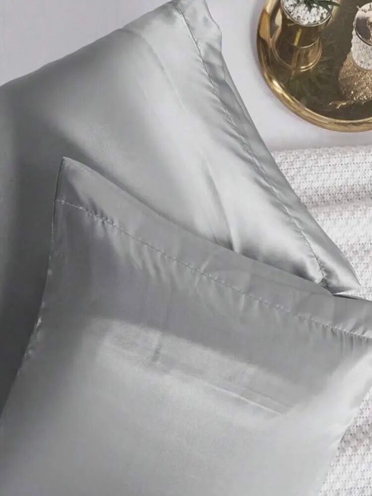 シルクサテンピローケースセット、髪と肌用の枕カバー、封筒クロ - Satin Silk Pillowcase Hair Skin のレビューと価格