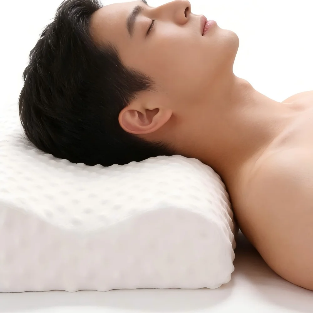 調整可能なメモリーフォーム横向き寝枕、整形外科的カーブネック - Memory Foam Orthopedic Pillow Neck Pain のレビューと価格