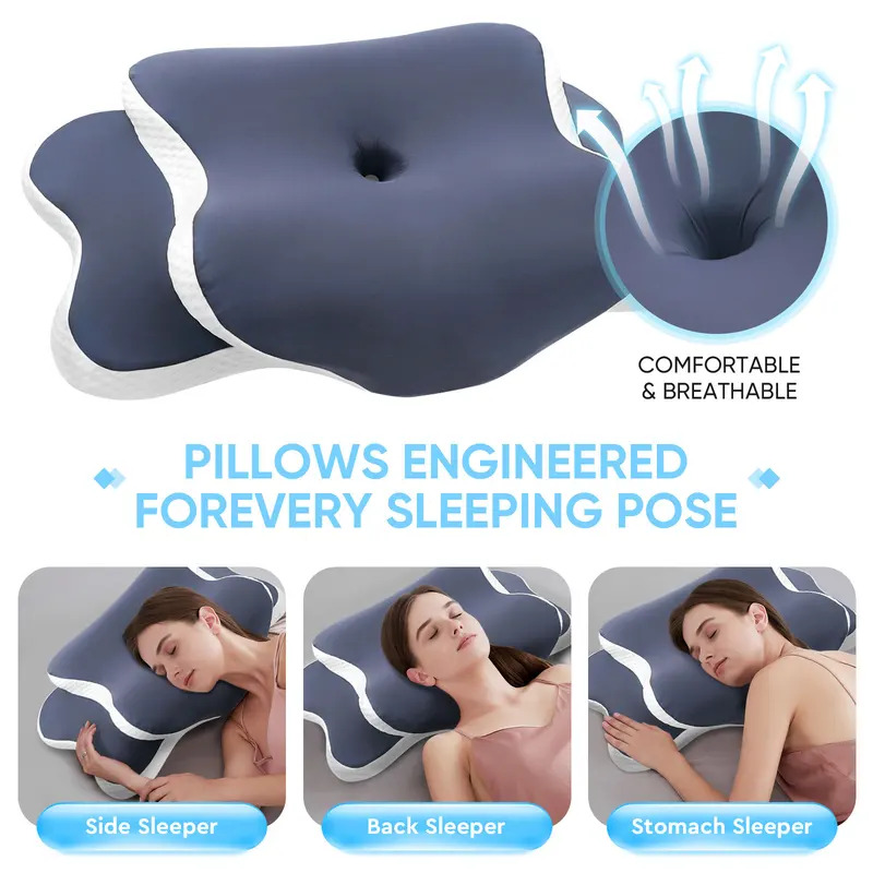 低反発枕 頸椎枕 首の痛み緩和 輪郭形状記憶枕 人間工学に基 - Memory Foam Orthopedic Pillow Neck Pain のレビューと価格