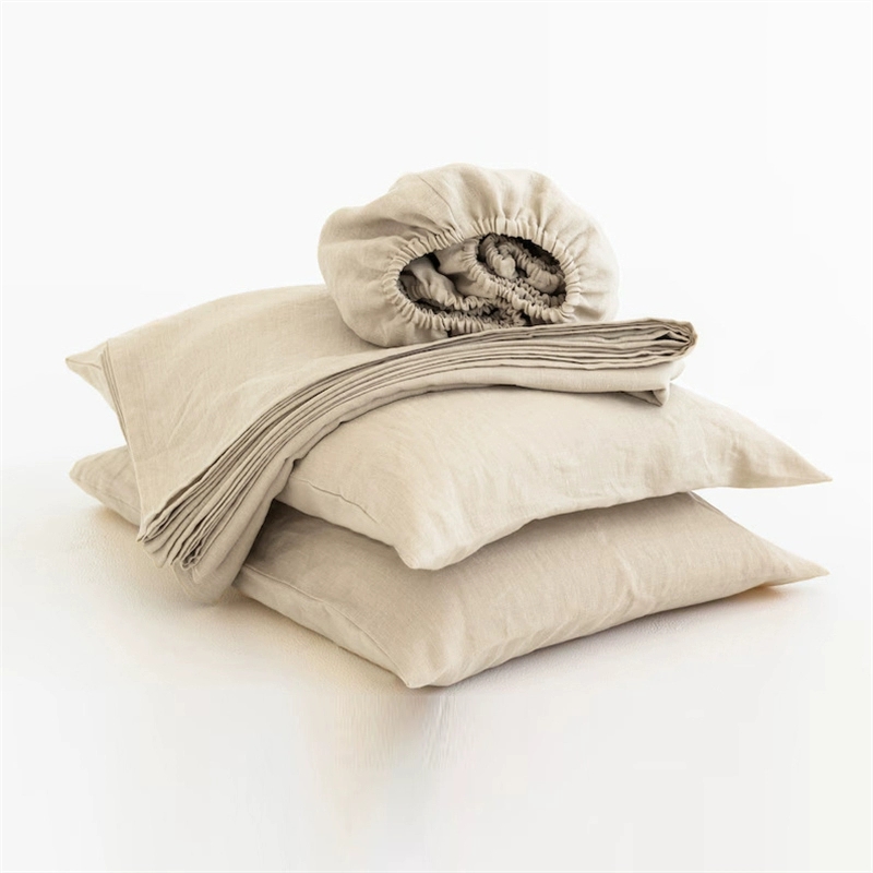 100％リネン製ソフトベッドシーツ、クイーンサイズシーツセッ - Fitted Bed Sheets Deep Pocket のレビューと価格