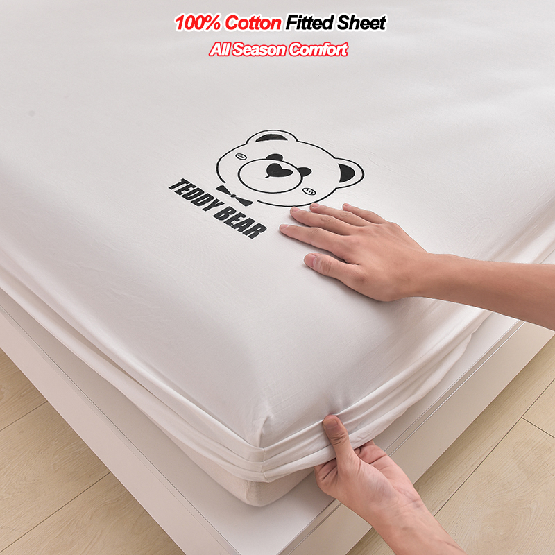 綿100% フィットシーツ 28cm深型ポケット 滑り止め  - Fitted Bed Sheets Deep Pocket のレビューと価格