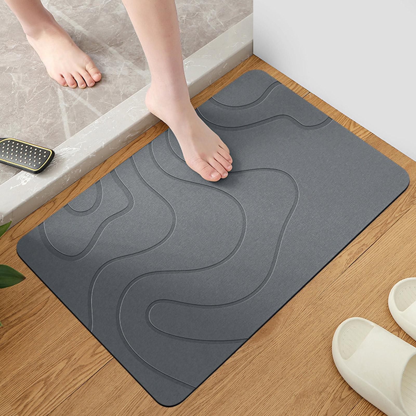 速乾性ストーンバスマット、珪藻土バスマット滑り止めストーン速 - Quick Dry Diatomite Bath Mat のレビューと価格