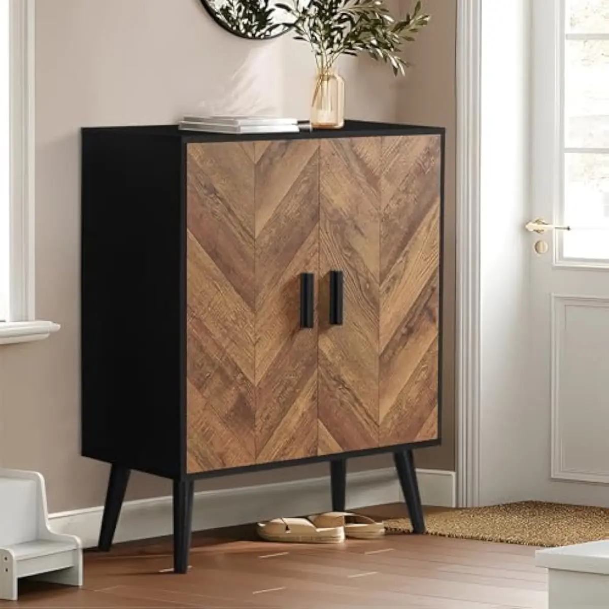 2つの調節可能な棚と隠し扉を備えた収納ユニット、ダイニング用 - Storage & Organization のレビューと価格