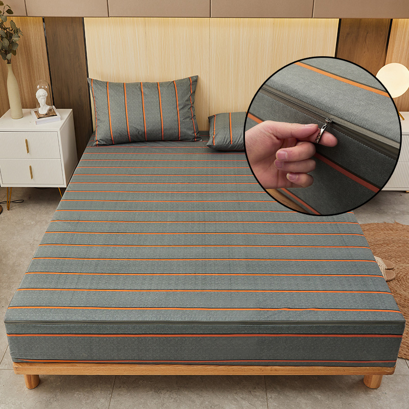 印刷された防水マットレスカバー,ジッパー付き,6面,フィット - Waterproof Mattress Protector Breathable のレビューと価格