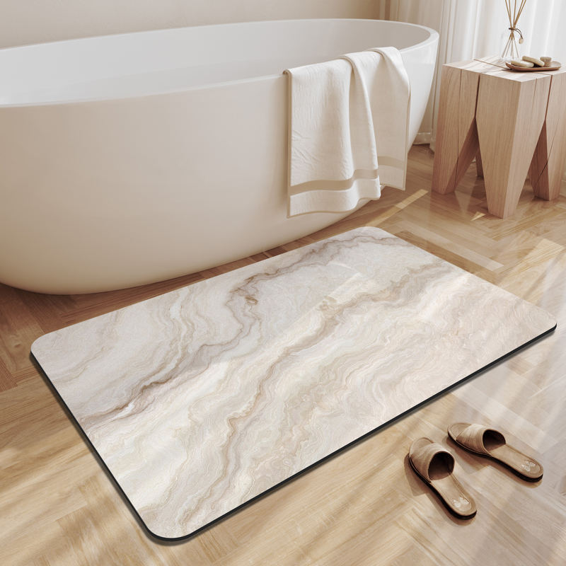 珪藻土バスマット浴室吸収性フットマットノンスリップシャワーパ - Quick Dry Diatomite Bath Mat のレビューと価格