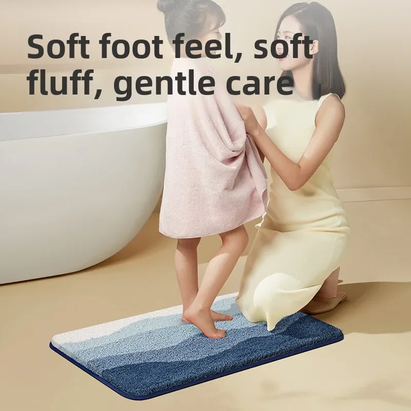 ヨーロッパの高級バスマット、超ソフト&厚みのあるマイクロファ - Quick Dry Diatomite Bath Mat のレビューと価格