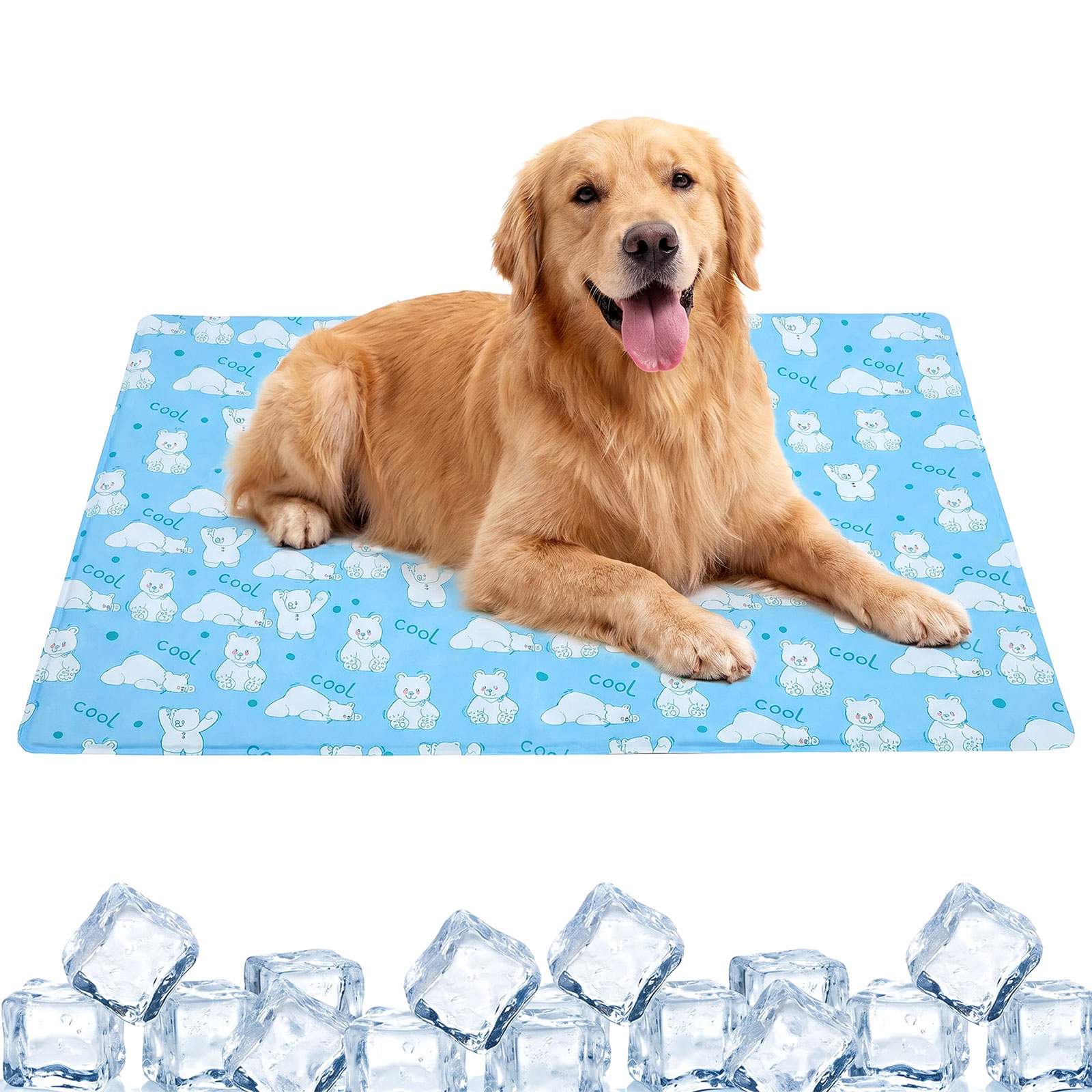 犬用冷却マット、アイスジェル入り、水を加えるタイプ、ペット用 - Cooling Blanket Hot Sleepers のレビューと価格