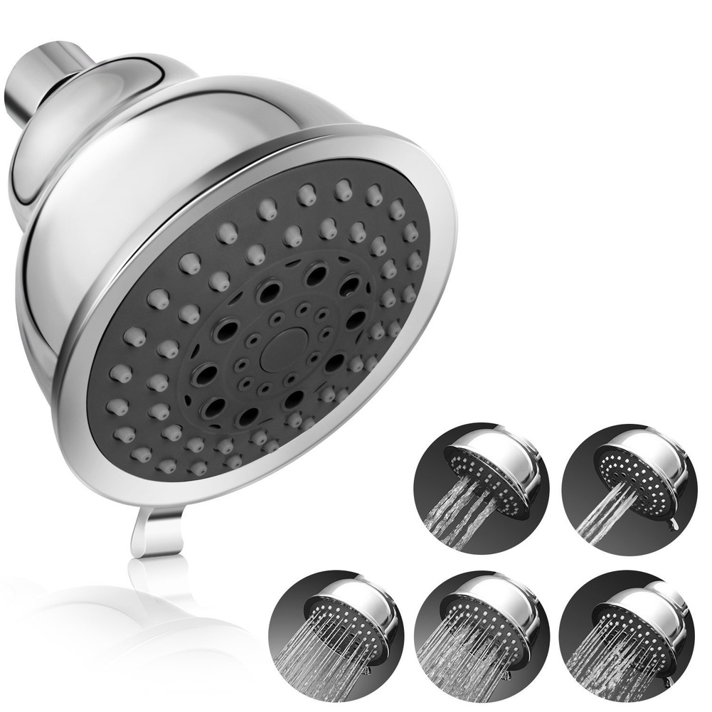 高圧ハンドヘルドシャワーヘッド 5段階調整可能 節水 浴室シ - High Pressure Shower Head Handheld のレビューと価格