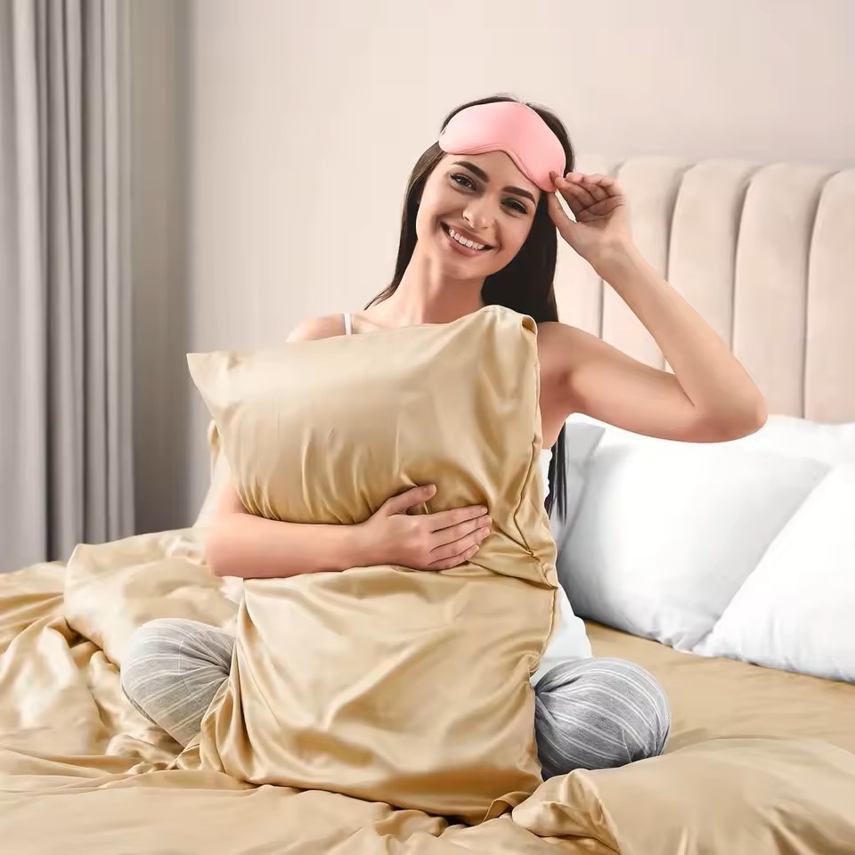 1枚入りサテン枕カバー、髪に優しいシルクのような肌触り、滑ら - Satin Silk Pillowcase Hair Skin のレビューと価格
