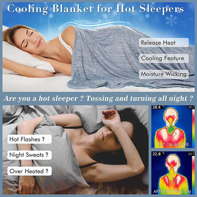 暑がりな方のための冷却サマーブランケット、軽量で薄い冷感ブラ - Cooling Blanket Hot Sleepers のレビューと価格