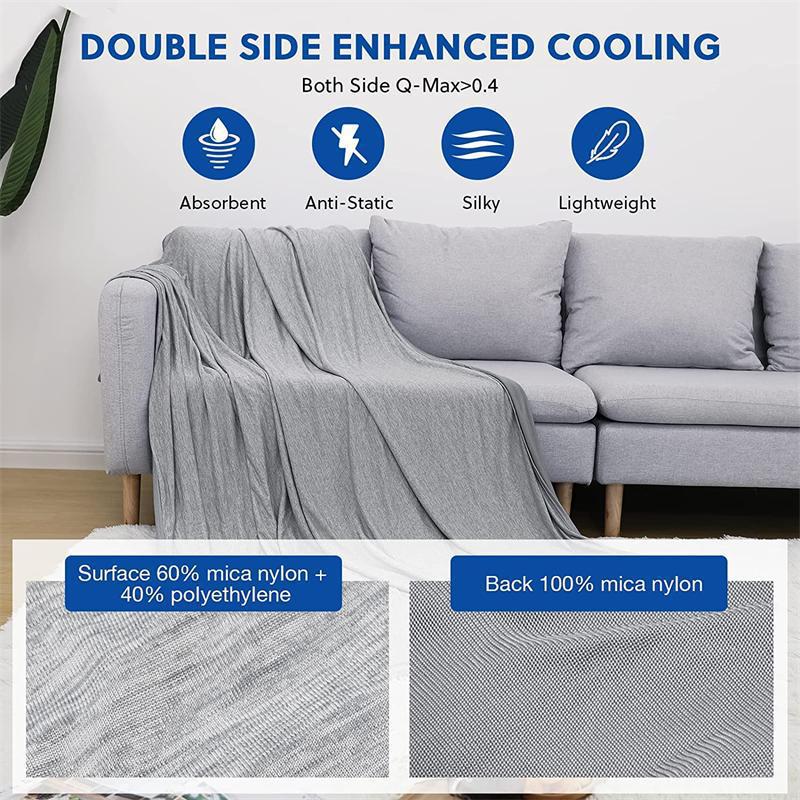 暑がりな方のための冷却サマーブランケット、軽量で薄い冷感ブラ - Cooling Blanket Hot Sleepers のレビューと価格