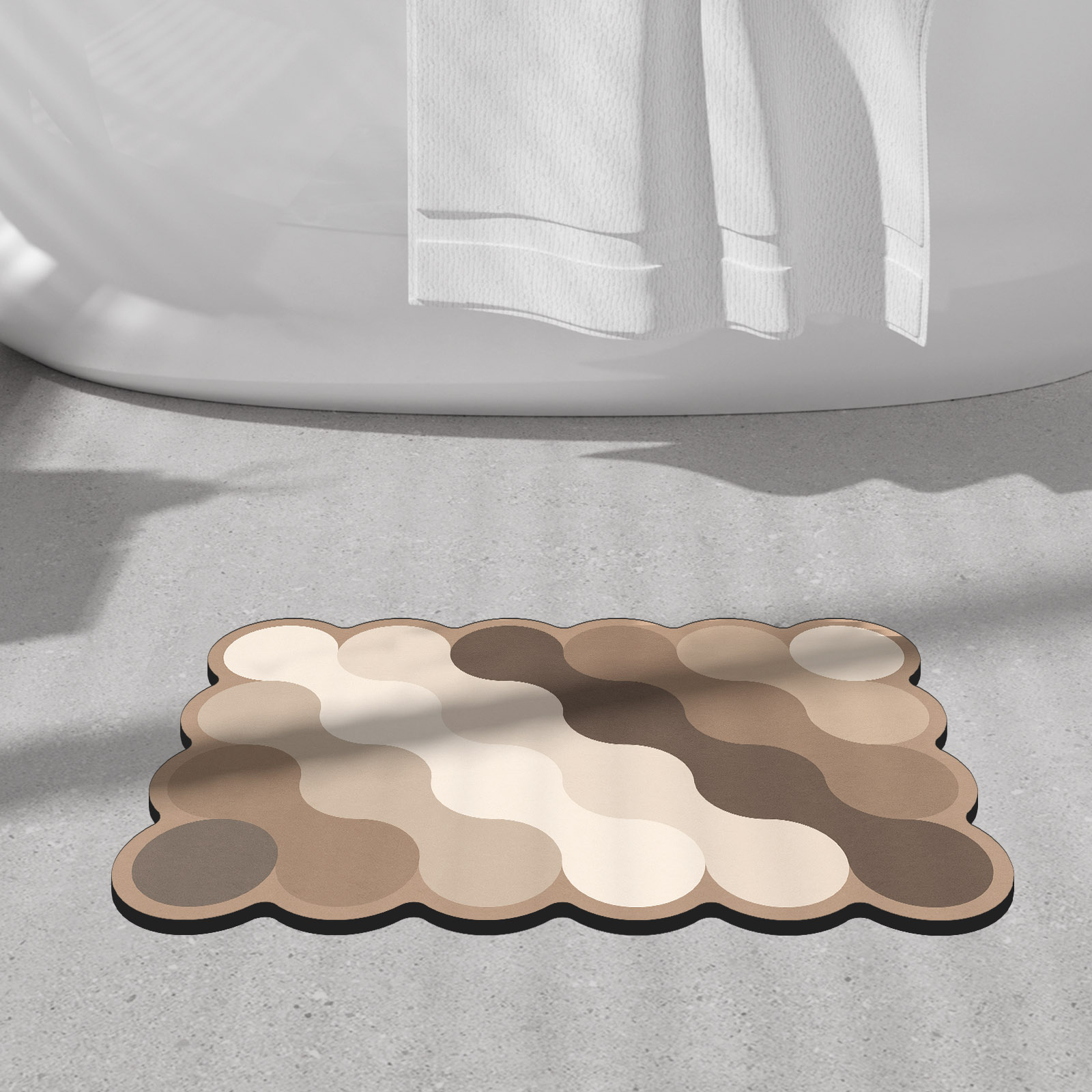 高級珪藻土浴室シャワーバスマット吸収性フットマットノンスリッ - Quick Dry Diatomite Bath Mat のレビューと価格