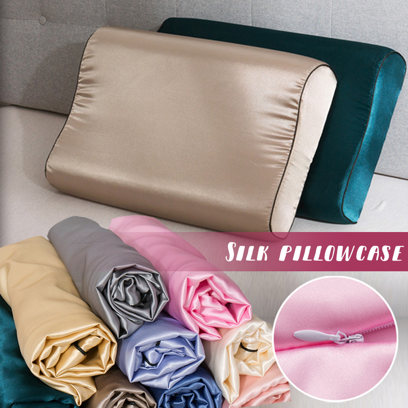 模造シルクサテンラテックス枕カバー、髪と肌に優しい、肌に優し - Satin Silk Pillowcase Hair Skin のレビューと価格
