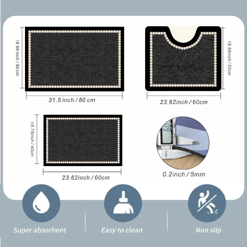 3ピースバスルームマットセット 厚手 吸水性 速乾性 バスマ - Quick Dry Diatomite Bath Mat のレビューと価格